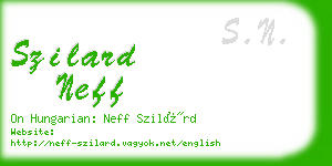 szilard neff business card